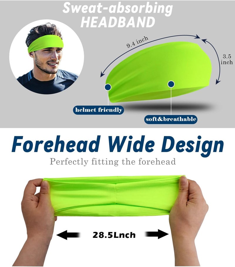 Supeniu Headband for Men & Women, Sweat Wicking Sports Sweatband Headbands, Workout Running Training Yoga Basketball Hairband - Image 4